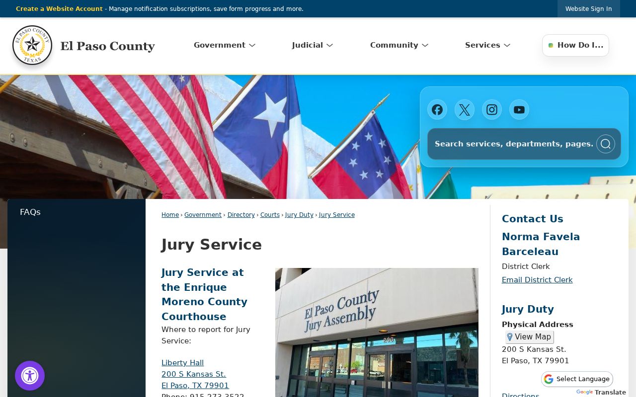 El Paso County criminal court courthouse entry instructions